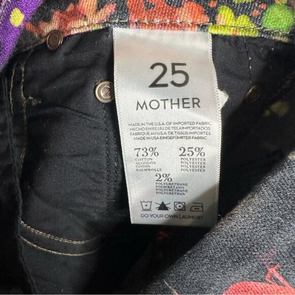Women’s MOTHER Denim Size 25 The Looker The Magical Forest Floral Pants - Picture 8 of 8